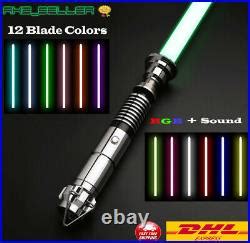 Hot Star Wars Luke Skywalker Lightsaber Silver Metal 12 Colors RGB Light Replica | Star Wars ...
