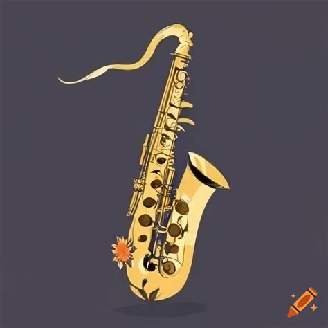 Saxophone concert poster with sunflowers