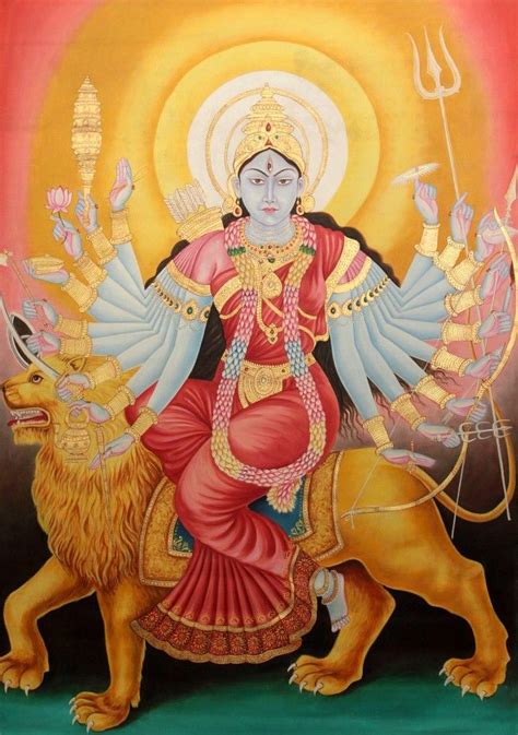 Eighteen-armed Goddess Durga | Deities, Symbols & Religion | Pinterest | Goddesses, Products and ...