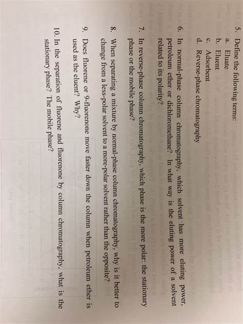 Solved 3. Define the following terms: a. Eluate b. Eluent o | Chegg.com