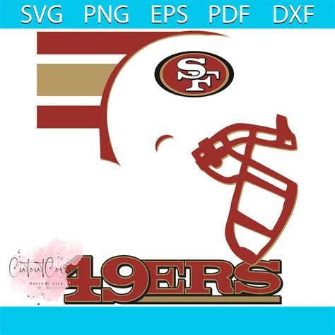 San Francisco 49ers Helmet Svg, Sport Svg, Helmet Svg, Strip - Inspire Uplift