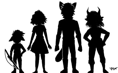 Concept Art Silhouettes by purringcamel on DeviantArt