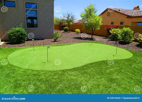 Home golfing green stock image. Image of grooming, fitness - 53914625