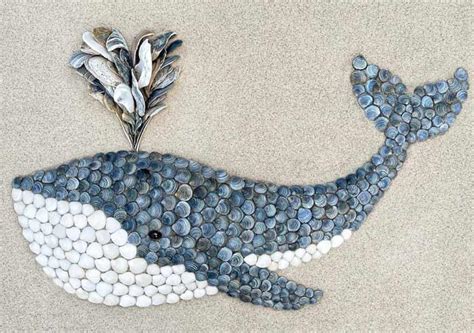 Beautiful Animal Art from seashells found at the beach on Trendy Art Ideas