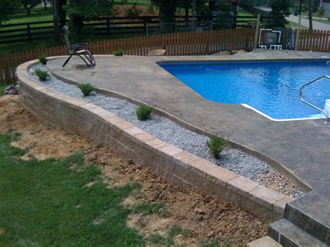 Inground Pool with Deck | Inground pool landscaping, Backyard pool landscaping, Landscaping ...