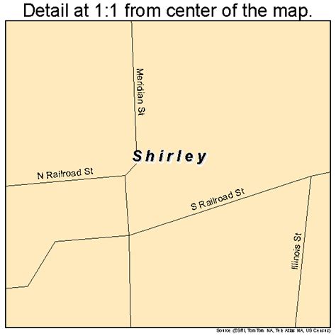 Shirley Indiana Street Map 1869516