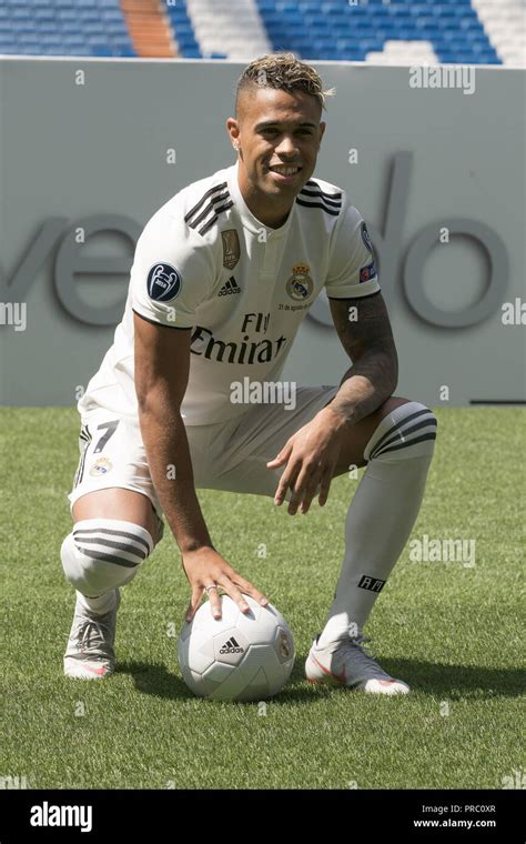 Mariano Diaz Mejia announced as Real Madrid player at Santiago Bernabeu Stadium in Madrid, Spain ...