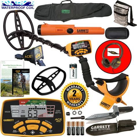 Garrett ACE 400 Metal Detector with DD Waterproof Coil and Premium Accessories - Walmart.com ...