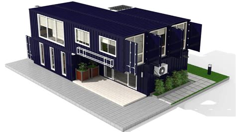 Container Office Building - 3D Model by zyed