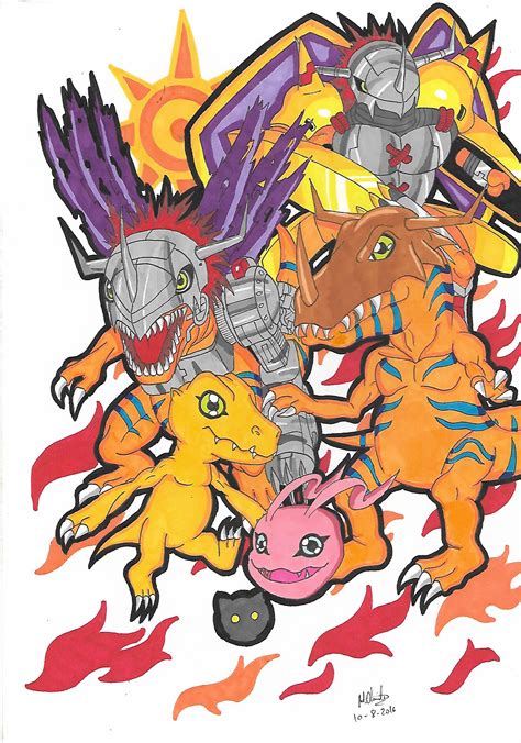 Digimon - Agumon Evolution by Miguel-Devilskeleton on DeviantArt