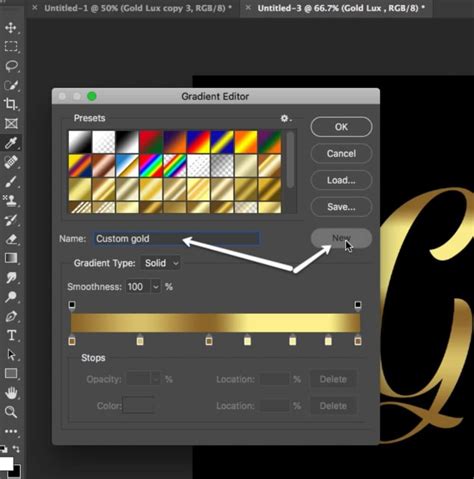 How to make gold text effects in Photoshop | Graphic design photoshop, Photoshop, Gold