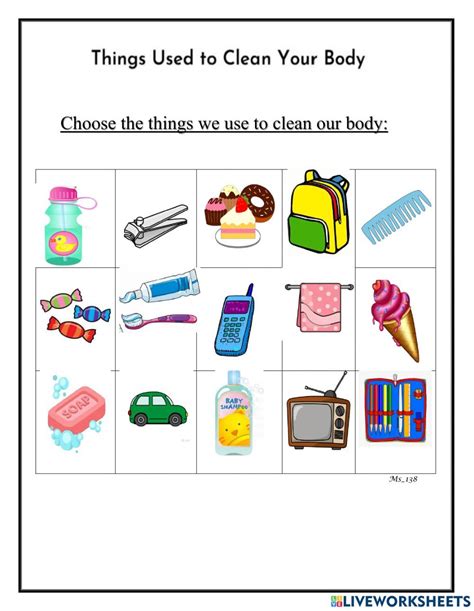 Personal Hygiene Interactive Worksheet