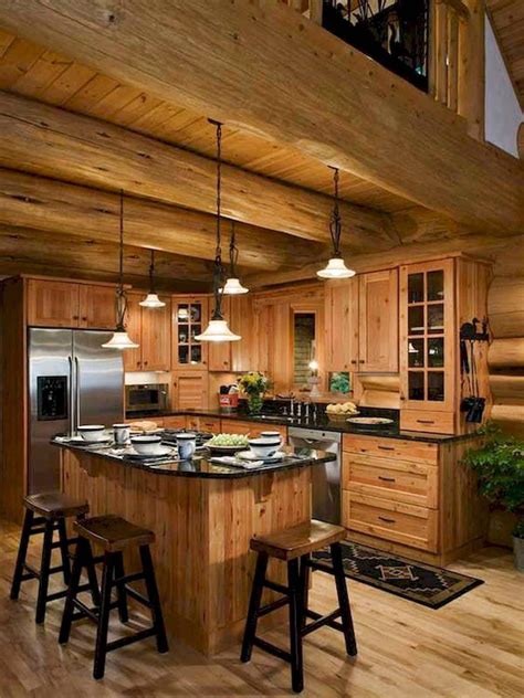 32852pch | Rustic kitchen design, Log home kitchens, Log home kitchen