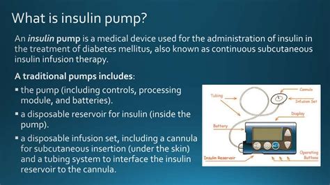 Insulin pump therapy