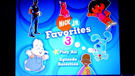 Nick Jr Adventures DVD Menu