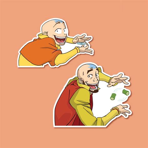 Aang Marble Trick Vinyl Sticker Avatar the Last | Etsy