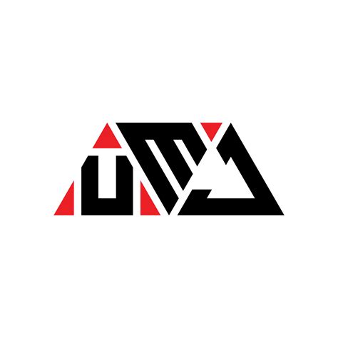 UMJ triangle letter logo design with triangle shape. UMJ triangle logo design monogram. UMJ ...