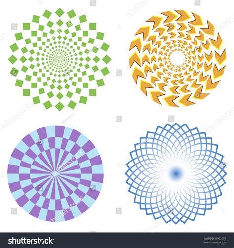 Optical Illusion Symbols Vector - 88992655 : Shutterstock