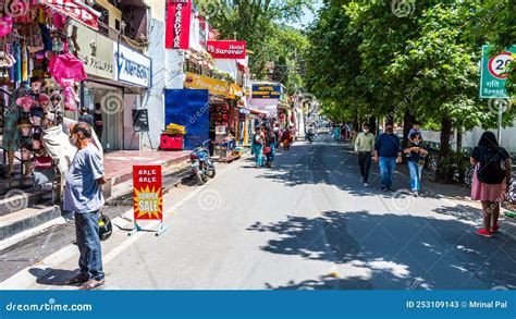 The Mall Road of Nainital, Nainital Mall Road Editorial Stock Photo - Image of hill, scenery ...