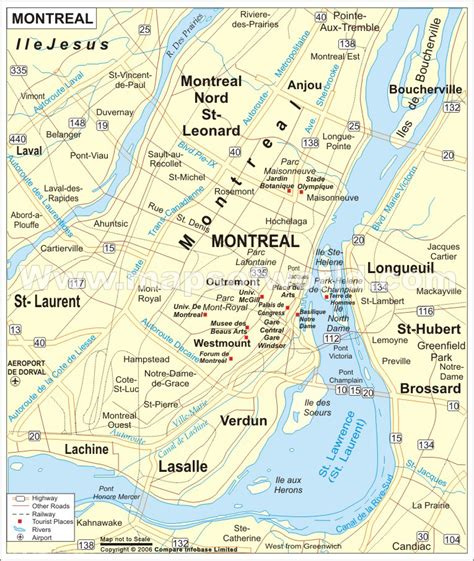 Montreal Map Canada