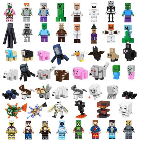 54pcs Minecraft set Minifigures Lego Minecraft micro world Compatible