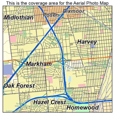 Aerial Photography Map of Markham, IL Illinois