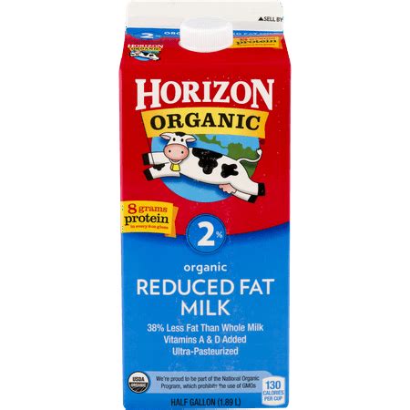 Horizon Organic 2% Reduced Fat Milk, 0.5 gal - Walmart.com