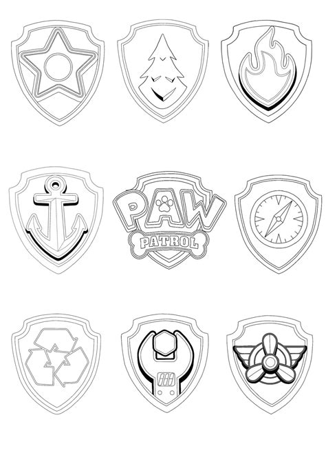 Paw Patrol Badges Coloring Pages | Paw patrol coloring pages, Paw patrol badge, Paw patrol coloring