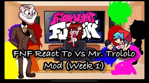 FNF React To Vs Mr. Trololo Mod (Week 1)||FRIDAY NIGHT FUNKIN'||ElenaYT. - New World videos