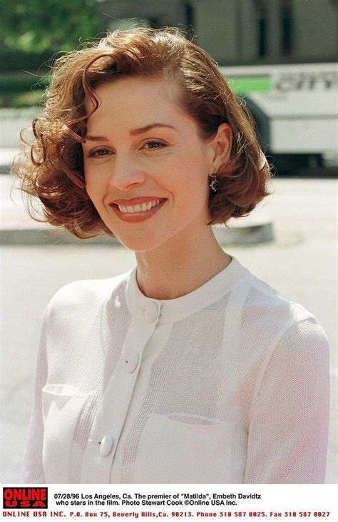 Her name: Embeth Davidtz. | Embeth davidtz, Hair styles, Summer hairstyles