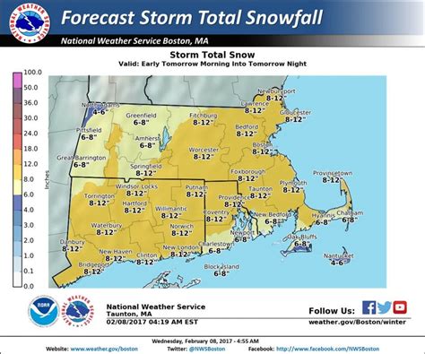 UPDATE: Winter Storm Warning Upgraded to Blizzard Warning; Weymouth Expected to Get 12-18 Inches ...