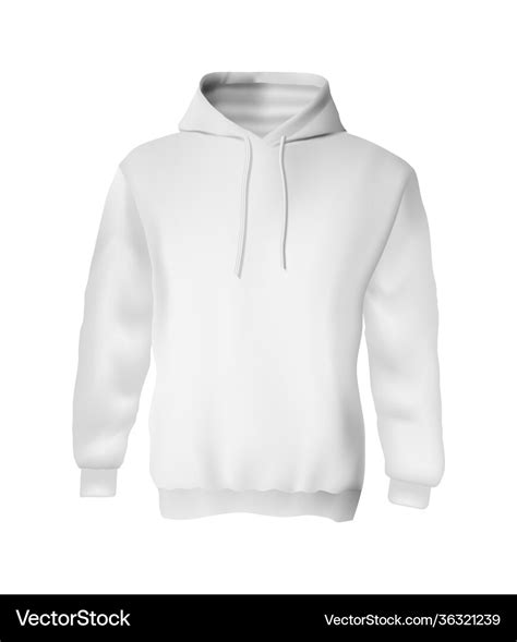 Blank white sweatshirt hoodie mockup for branding Vector Image