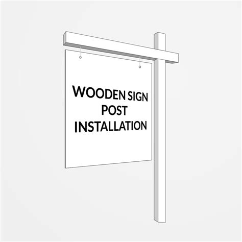 Wooden Sign Post Installation – Thunderbolt Sign