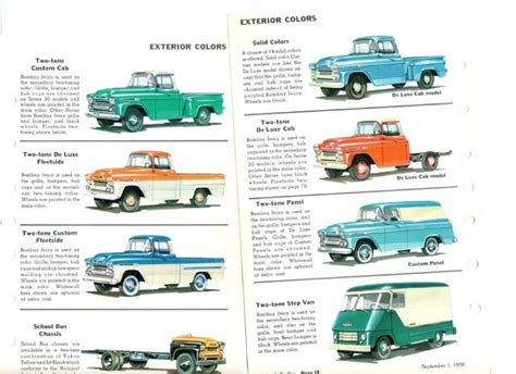 1959 Chevy Truck Original Paint Colors - Paint Color Ideas