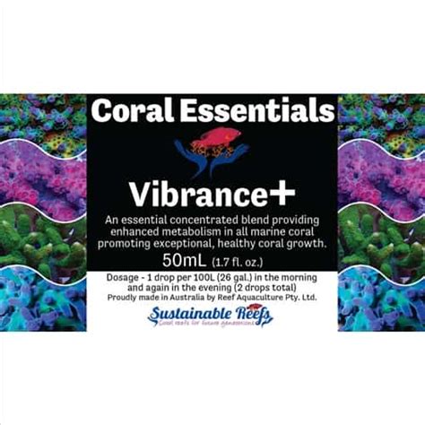 CORAL ESSENTIALS VIBRANCE 50ML - Bespoke Aquariums