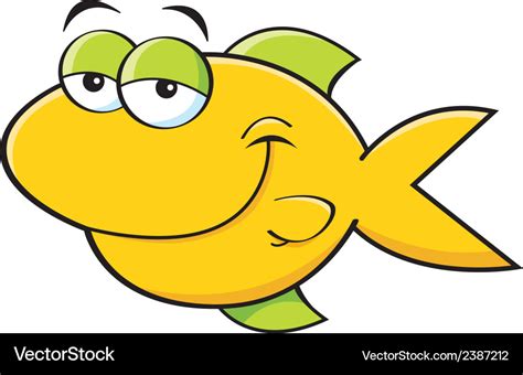 Cartoon smiling fish Royalty Free Vector Image