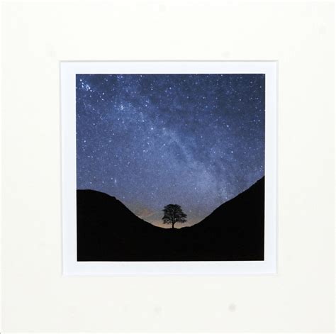 Sycamore Gap, Hadrian's Wall, on a starry night: BEST SELLER - Simon Fraser Photo