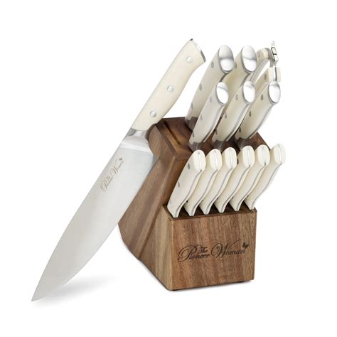 Woman Pioneer Signature 14-Piece Stainless Steel Knife Block Set Teal ...