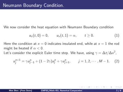 Neumann Boundary Condition