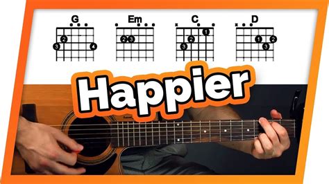 Happier Guitar Tutorial (Ed Sheeran) Easy Chords Guitar Lesson - Kurt Berg