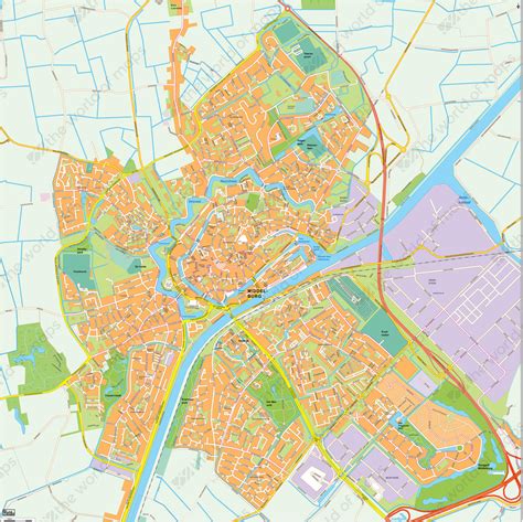 Digital City Map Middelburg 402 | The World of Maps.com