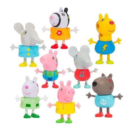 Peppa Pig & Friends Celebration Figure Pack, Set of 8 - Includes ...