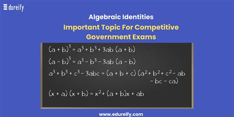 Algebraic Identities - Proofs, Examples, FAQs - Edureify-Blog