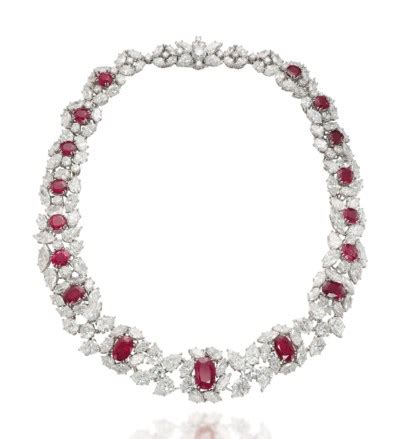 A RUBY AND DIAMOND NECKLACE, BY HARRY WINSTON | Christie's