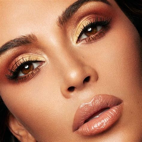 Kim Kardashian And Her Shimmery Eye Makeup