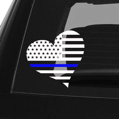 Thin Blue Line Decal Police Decal Blue Lives Matter Law Enforcement Car ...