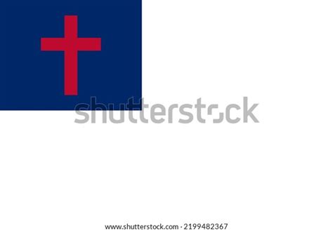 Christian Flag Official Colors Correct Proportion Stock Vector (Royalty ...