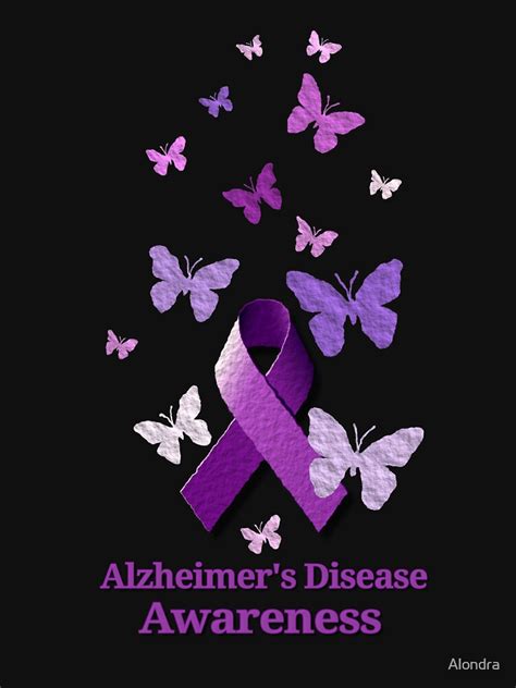 "Purple Awareness Ribbon: Alzheimer's Disease" T-shirt by Alondra | Redbubble