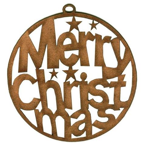 Merry Christmas Bauble - MDF Christmas Words