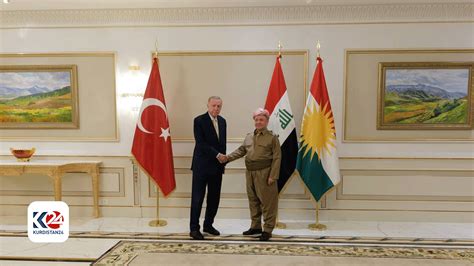 KDP President Masoud Barzani receives Turkish President Erdogan